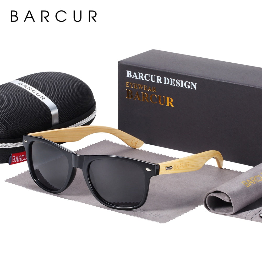 AAOO Polarized Bamboo Sunglasses Men Wooden Sun glasses Women Wood Glasses Oculos de sol masculino