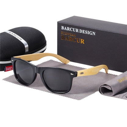 AAOO Polarized Bamboo Sunglasses Men Wooden Sun glasses Women Wood Glasses Oculos de sol masculino