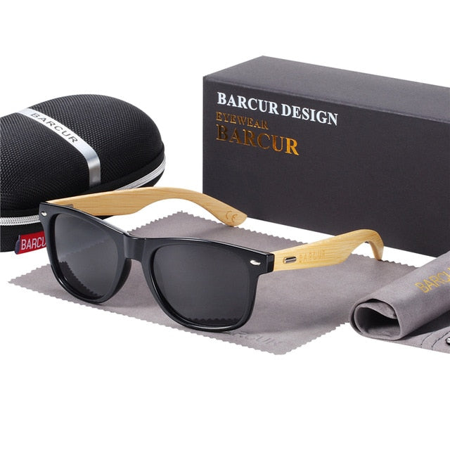 AAOO Polarized Bamboo Sunglasses Men Wooden Sun glasses Women Wood Glasses Oculos de sol masculino
