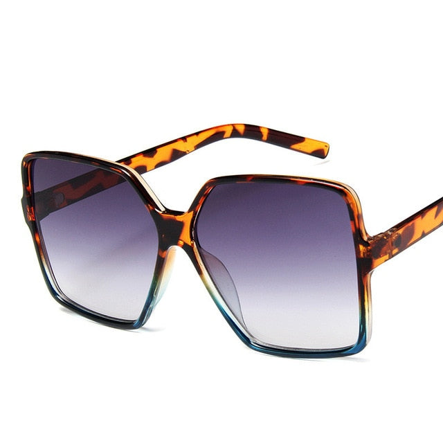 AAOO Fashion Damen Oversize Sonnenbrille Gradient Kunststoff Damensonnenbrille UV400 lentes de sol mujer