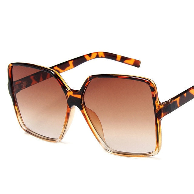 AAOO Fashion Damen Oversize Sonnenbrille Gradient Kunststoff Damensonnenbrille UV400 lentes de sol mujer