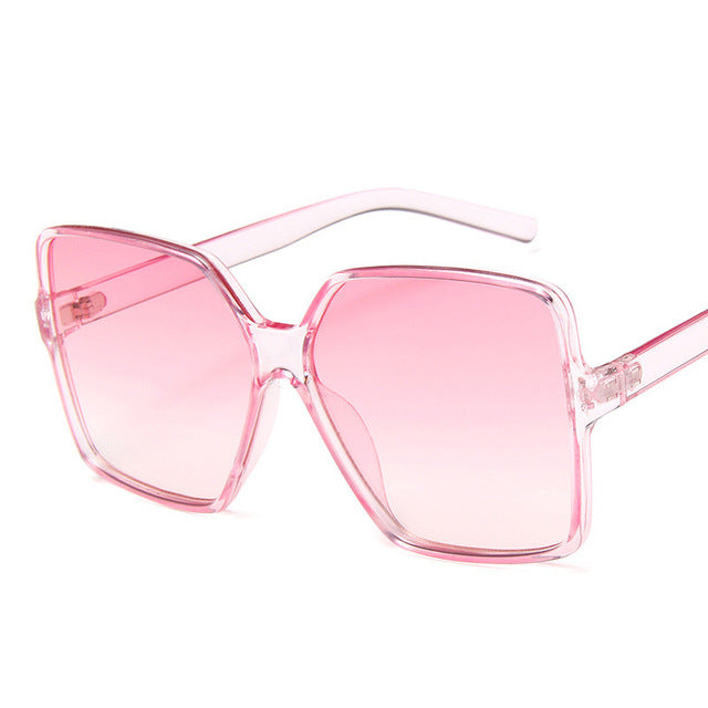 AAOO Fashion Damen Oversize Sonnenbrille Gradient Kunststoff Damensonnenbrille UV400 lentes de sol mujer
