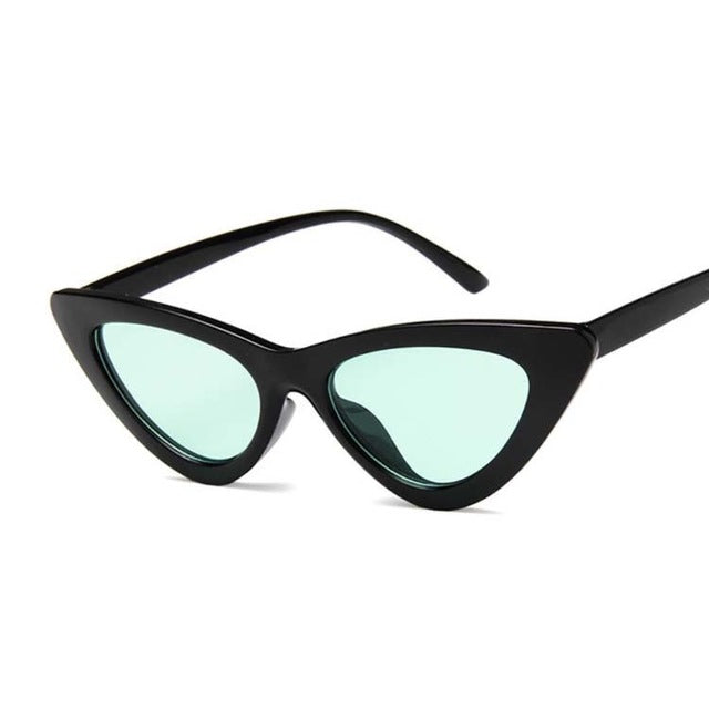 AAOO New Retro Fashion Sunglasses Women Vintage Cat Eye Black White Sun Glasses Female Lady UV400 Oculos