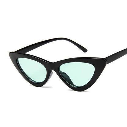 AAOO New Retro Fashion Sunglasses Women Vintage Cat Eye Black White Sun Glasses Female Lady UV400 Oculos