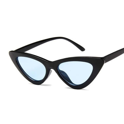 AAOO New Retro Fashion Sunglasses Women Vintage Cat Eye Black White Sun Glasses Female Lady UV400 Oculos