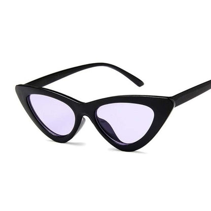 AAOO New Retro Fashion Sunglasses Women Vintage Cat Eye Black White Sun Glasses Female Lady UV400 Oculos