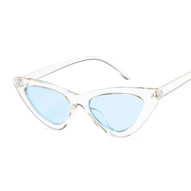 AAOO New Retro Fashion Sunglasses Women Vintage Cat Eye Black White Sun Glasses Female Lady UV400 Oculos
