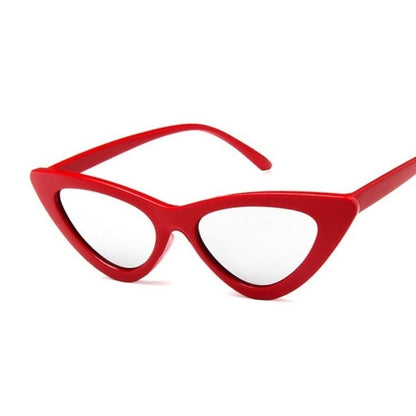 AAOO New Retro Fashion Sunglasses Women Vintage Cat Eye Black White Sun Glasses Female Lady UV400 Oculos