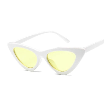 AAOO New Retro Fashion Sunglasses Women Vintage Cat Eye Black White Sun Glasses Female Lady UV400 Oculos