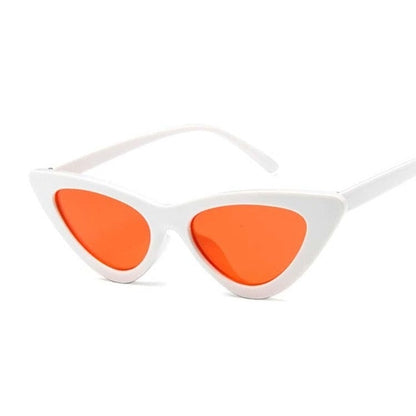 AAOO New Retro Fashion Sunglasses Women Vintage Cat Eye Black White Sun Glasses Female Lady UV400 Oculos