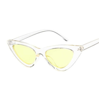 AAOO New Retro Fashion Sunglasses Women Vintage Cat Eye Black White Sun Glasses Female Lady UV400 Oculos