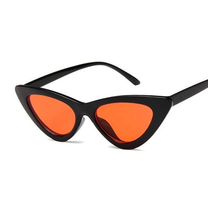 AAOO New Retro Fashion Sunglasses Women Vintage Cat Eye Black White Sun Glasses Female Lady UV400 Oculos