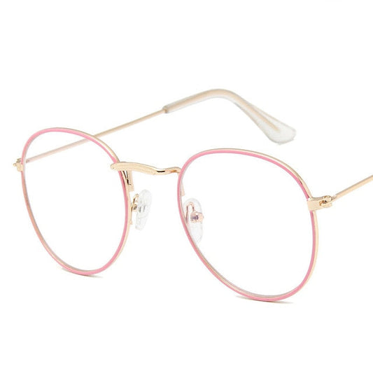 AAOO Mirror Metal Sunglasses Women Vintage Flat Round Glasses UV400 Street Beat Oculos De Sol Gafas
