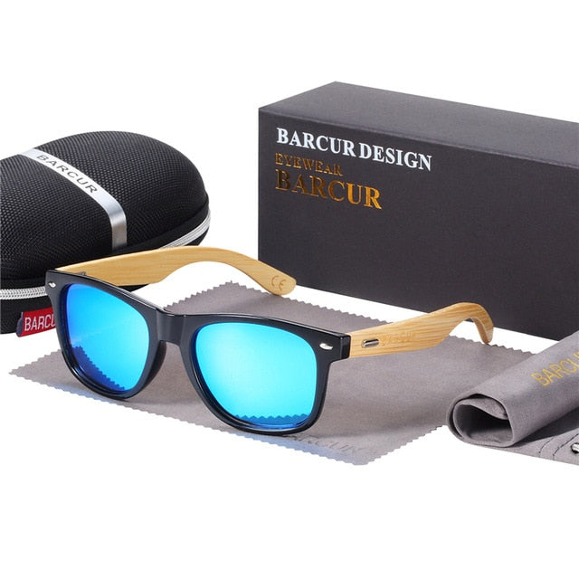 AAOO Polarized Bamboo Sunglasses Men Wooden Sun glasses Women Wood Glasses Oculos de sol masculino