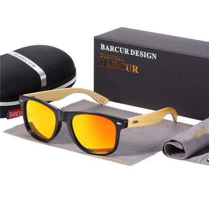 AAOO Polarized Bamboo Sunglasses Men Wooden Sun glasses Women Wood Glasses Oculos de sol masculino
