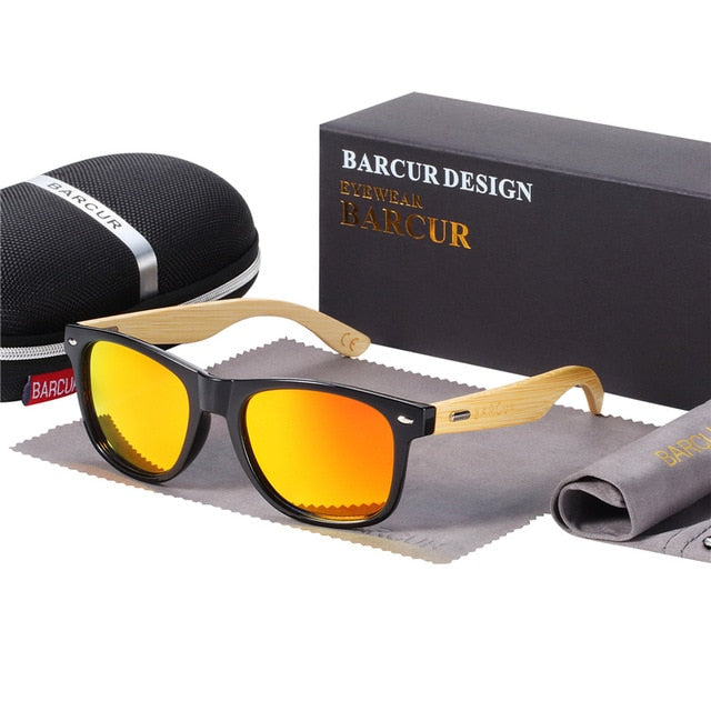 AAOO Polarized Bamboo Sunglasses Men Wooden Sun glasses Women Wood Glasses Oculos de sol masculino