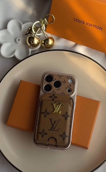 AAOO Klassische Leder iPhone Hülle mit magnetischem Wallet