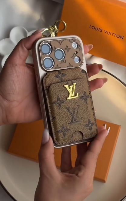AAOO Klassische Leder iPhone Hülle mit magnetischem Wallet
