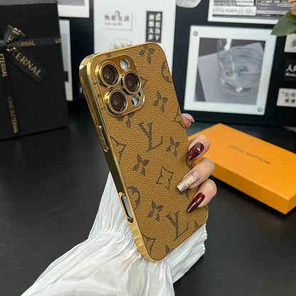 AAOO NEUES DESIGN WEICHE LUXUS-IPHONE-HÜLLE MIT GOLDENEM RAND
