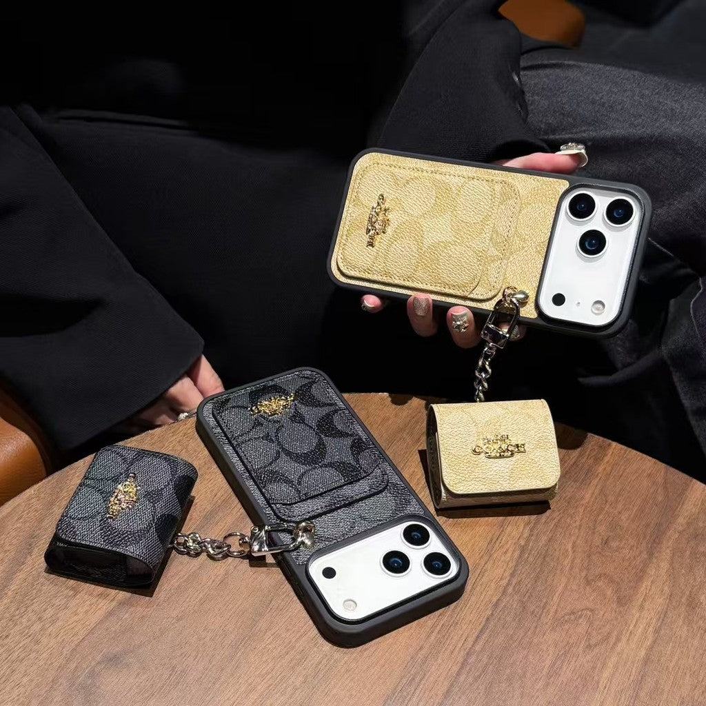 AAOO Luxury Leather with Card Wallet Slot For iPhone 12-17 Series – Phone Case