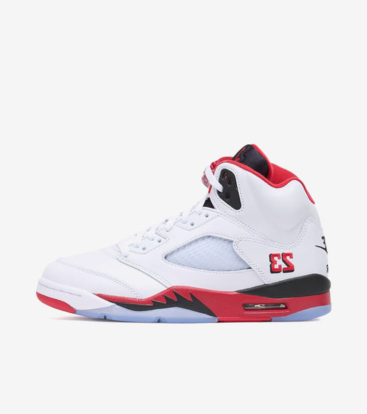 AAOO Jordan 5 Retro Fire Red Black Tongue