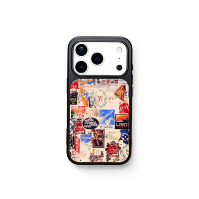AAOO Vintage Travel Collagen Luxus Handyhülle für iPhone 14-17