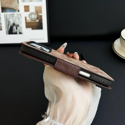 AAOO Luxuriöse Leder-iPhone-Hülle mit Klappbrieftasche